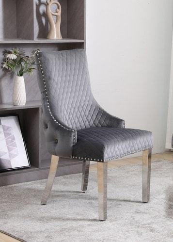 Grey Lionhead Dining Chair, Set of 2 - IF-1280