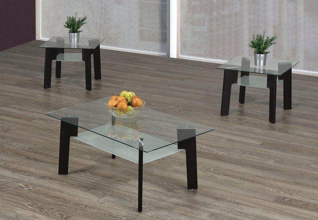 3-piece Glass Coffee Table Set - IF-2082