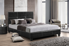 IF-130B Black PU Platform Bed