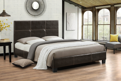 IF-130E Espresso PU Platform Bed