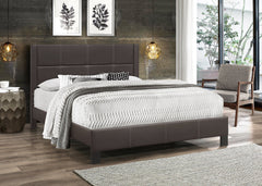 IF-5352 Espresso PU Platform Bed