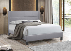 IF-5353 Grey PU Platform Bed