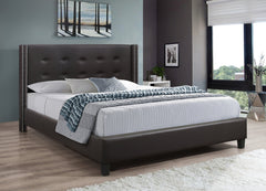 IF-5415 Brown PU Platform Bed