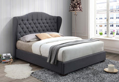 IF-5730 Grey Fabric Platform Bed