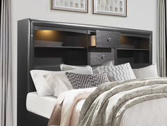 IF-Ava Wood Platform Bed w/ Storage Drawers