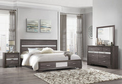 IF-Harper Wood Platform Bed w/ Storage Drawers