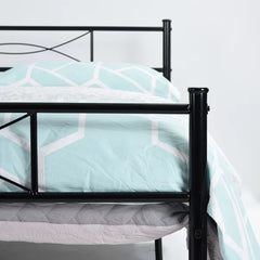 IF-154B Black Metal Steel Platform Bed