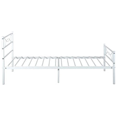 IF-154W White Metal Steel Platform Bed