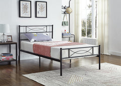 IF-154B Black Metal Steel Platform Bed