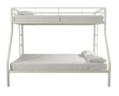 IF-501W White Metal Bunk Bed (Twin/Full)