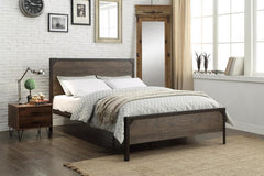 IF-5210 Steel Platform Bed w/ Wooden Panels