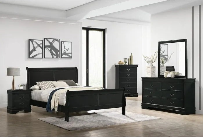 LS-Louis Phillipe Black Bedroom Collection