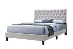 New York Beige Fabric Platform Bed