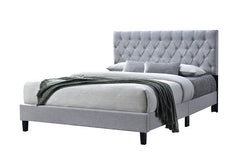 New York Grey Fabric Platform Bed