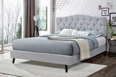 Sarah Grey Fabric Platform Bed