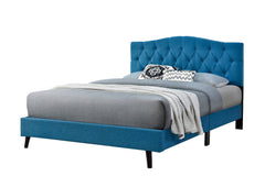 Sarah Blue Fabric Platform Bed