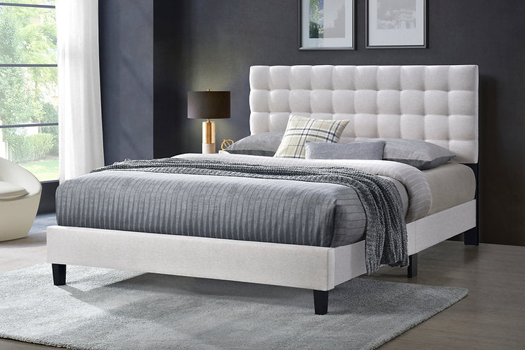 Washington Beige Fabric Platform Bed