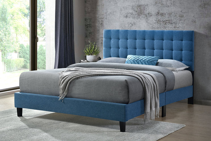 Washington Blue Fabric Platform Bed