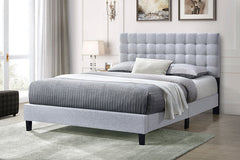 Washington Grey Fabric Platform Bed