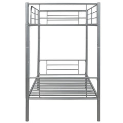 B-542 Grey Metal Bunk Bed (Twin/Twin)