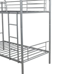 B-542 Grey Metal Bunk Bed (Twin/Twin)