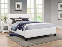 IF-179 White PU Platform Bed