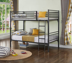 IF-512 Grey Metal Bunk Bed (Twin/Twin)