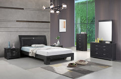 IF-Alice Wood Platform Bed w/ Lacquer Finish