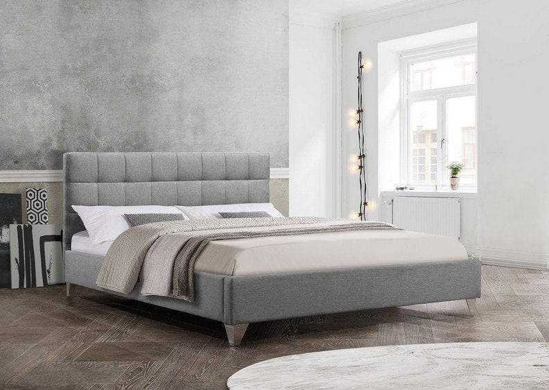 IF-5710 Grey Fabric Platform Bed