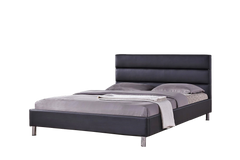 Doria Black PU Platform Bed