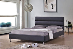 Doria Black PU Platform Bed